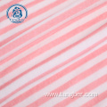 Super Soft Stripe Print Polyester Stretch Velvet Fabric